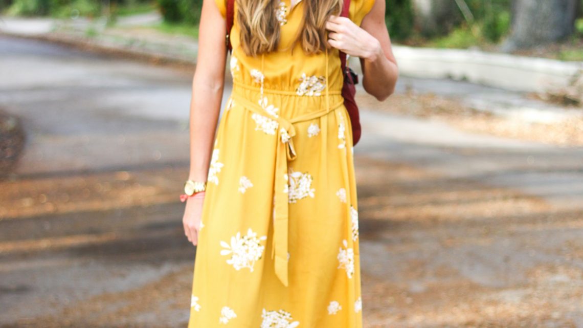 Mustard Yellow LOFT Dress