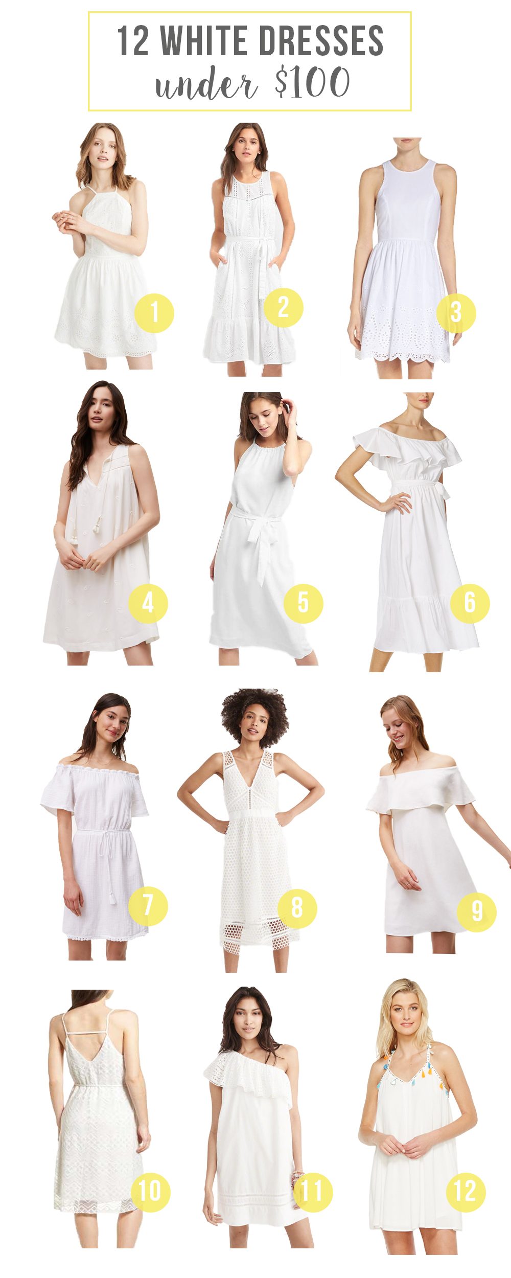 Blue and White Dresses Under $100 - Sunshine Style