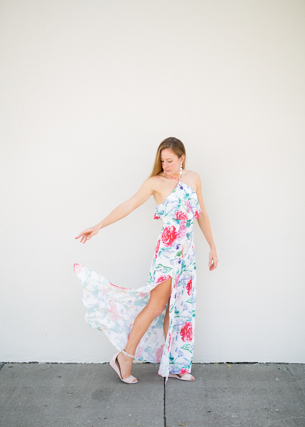how to style a floral maxi dress