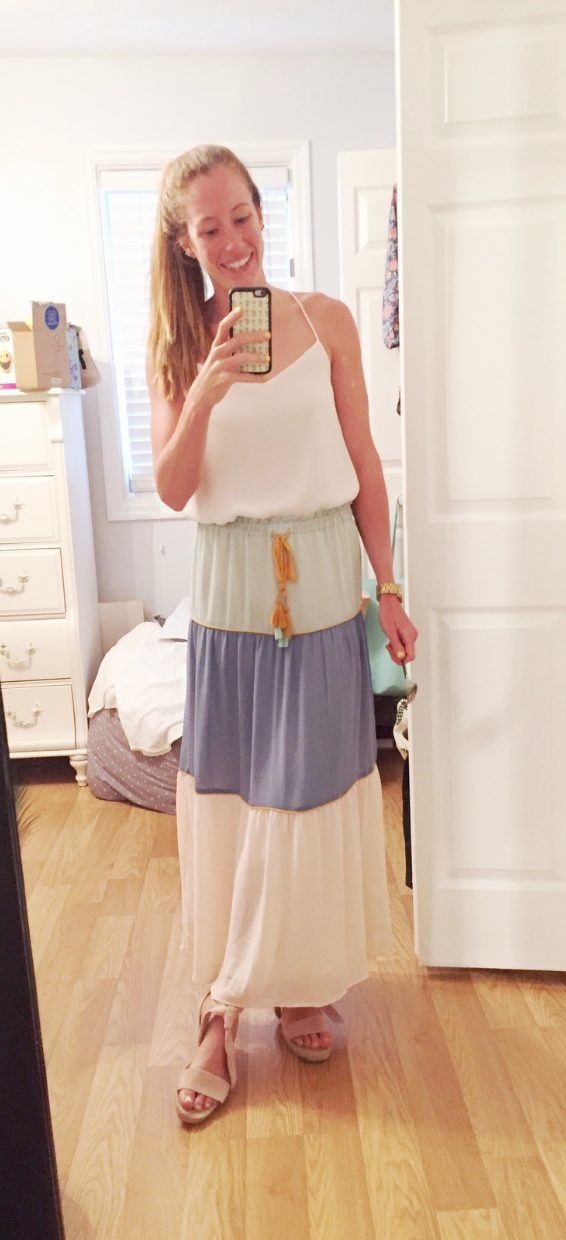 LOFT Tiered Maxi Skirt