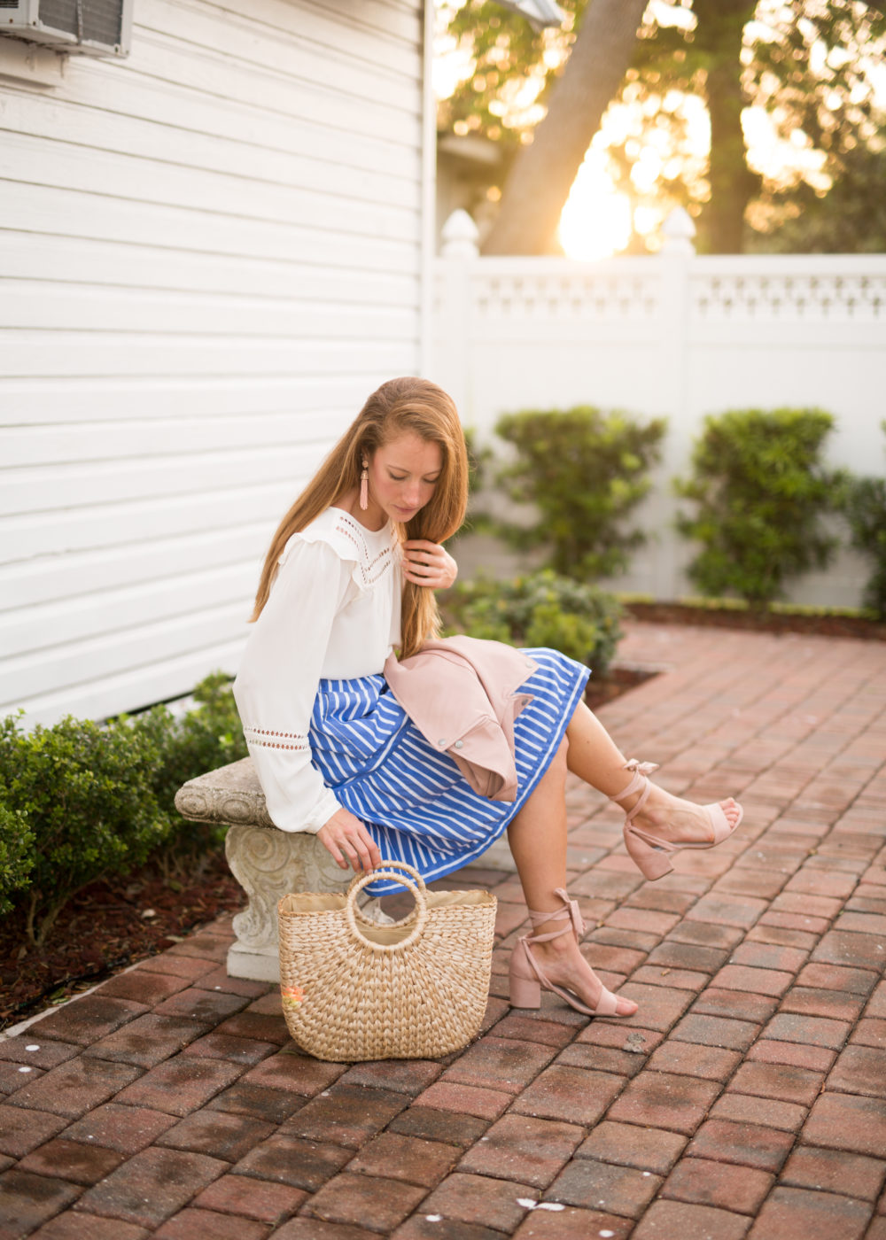 on The Go Rattan Straw Bag