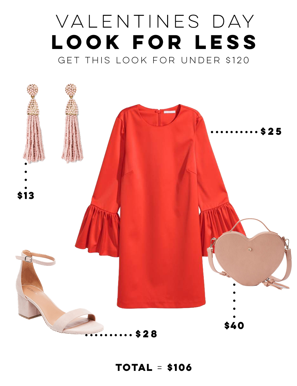 Valenties Day Look for Less: Get This Look for Under $120