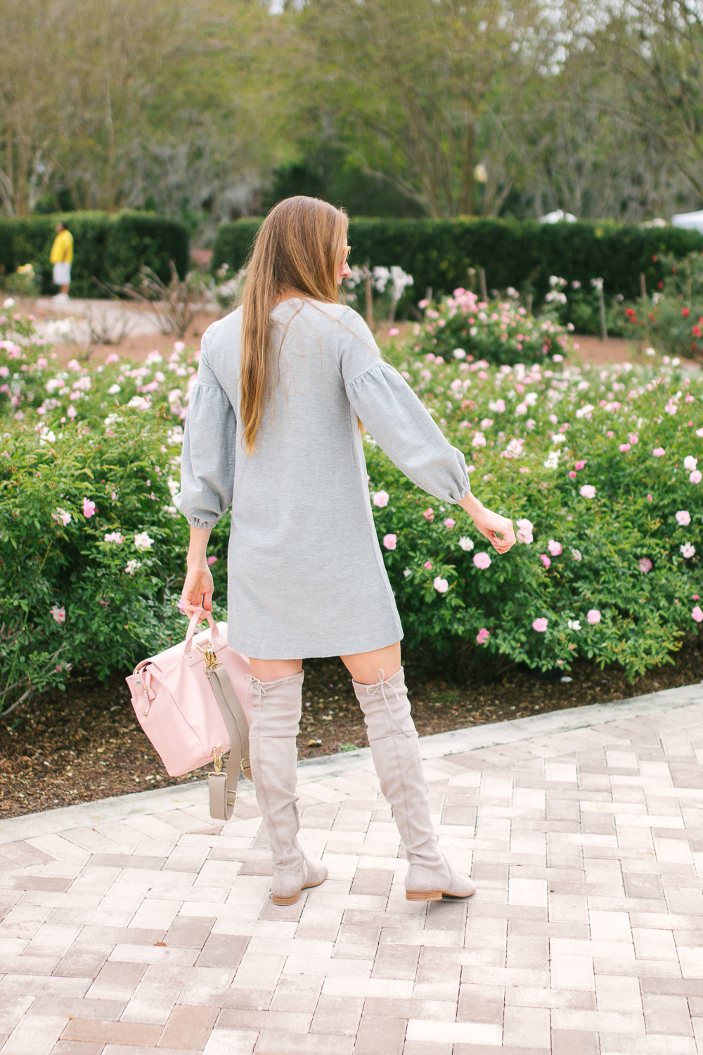 Light grey over hot sale knee boots