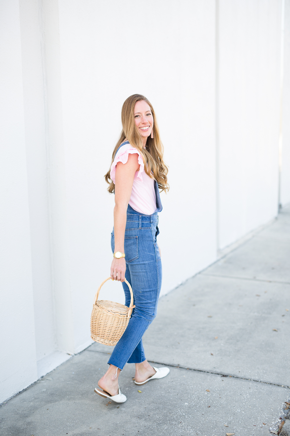 5 Way to Style Overalls in the Spring - fashion blogger wearing Madewell overalls