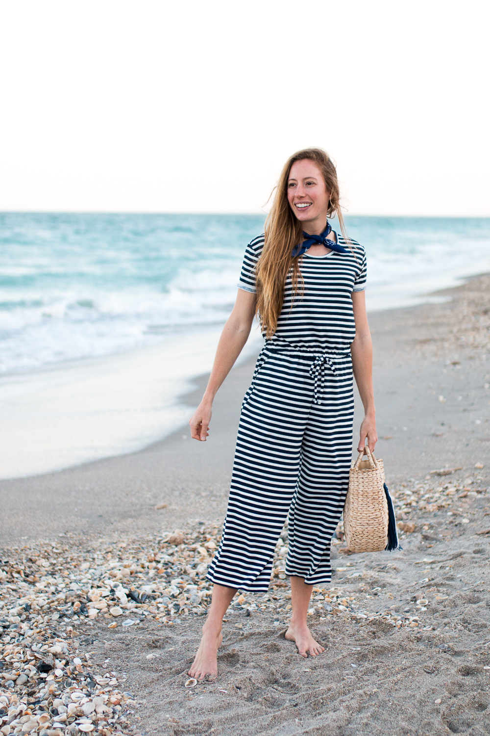 Beach Jumpsuit by Bravissimo, Stripe