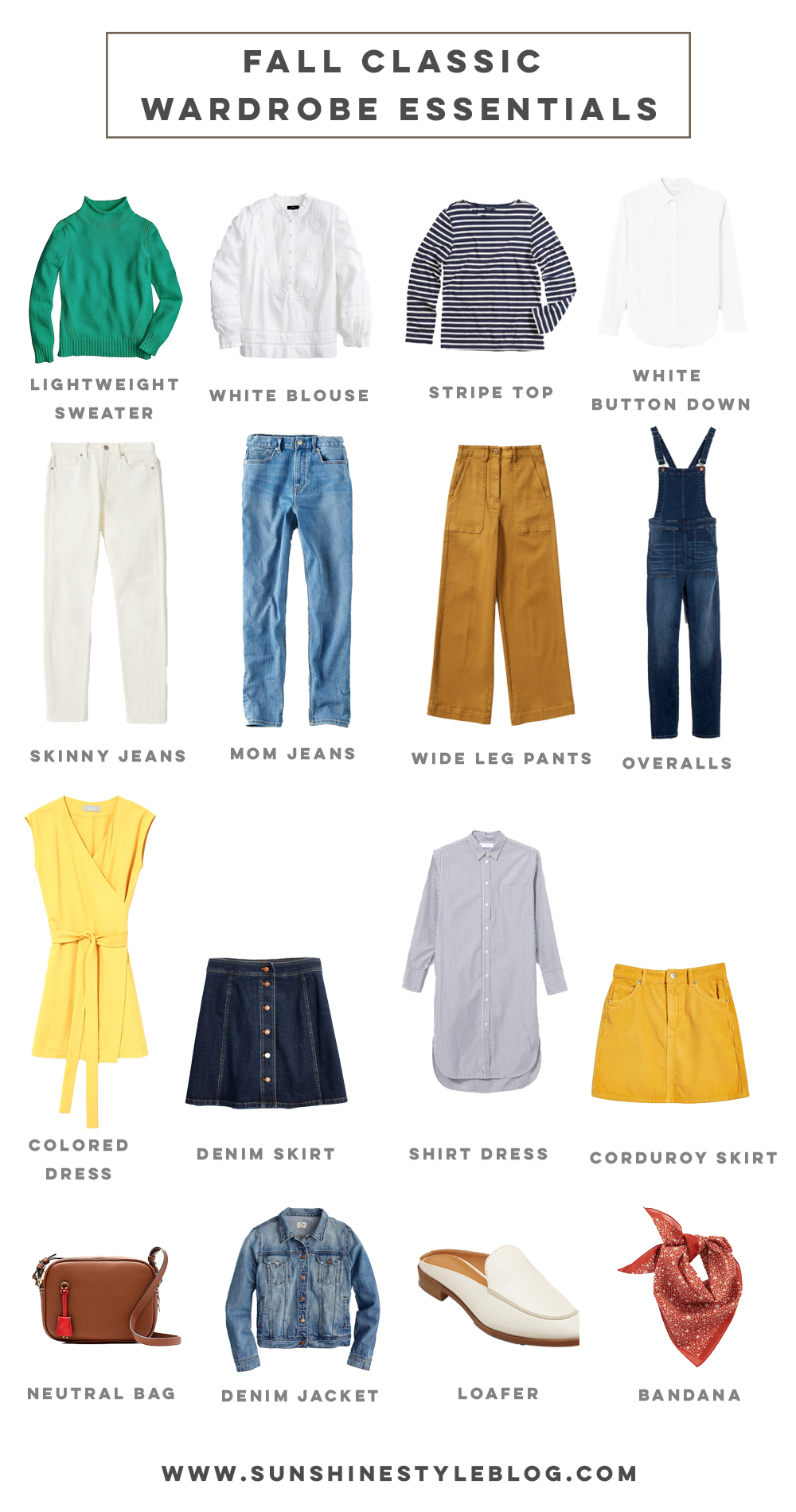 16 Fall Wardrobe Essentials and Closet Staples - Sunshine Style