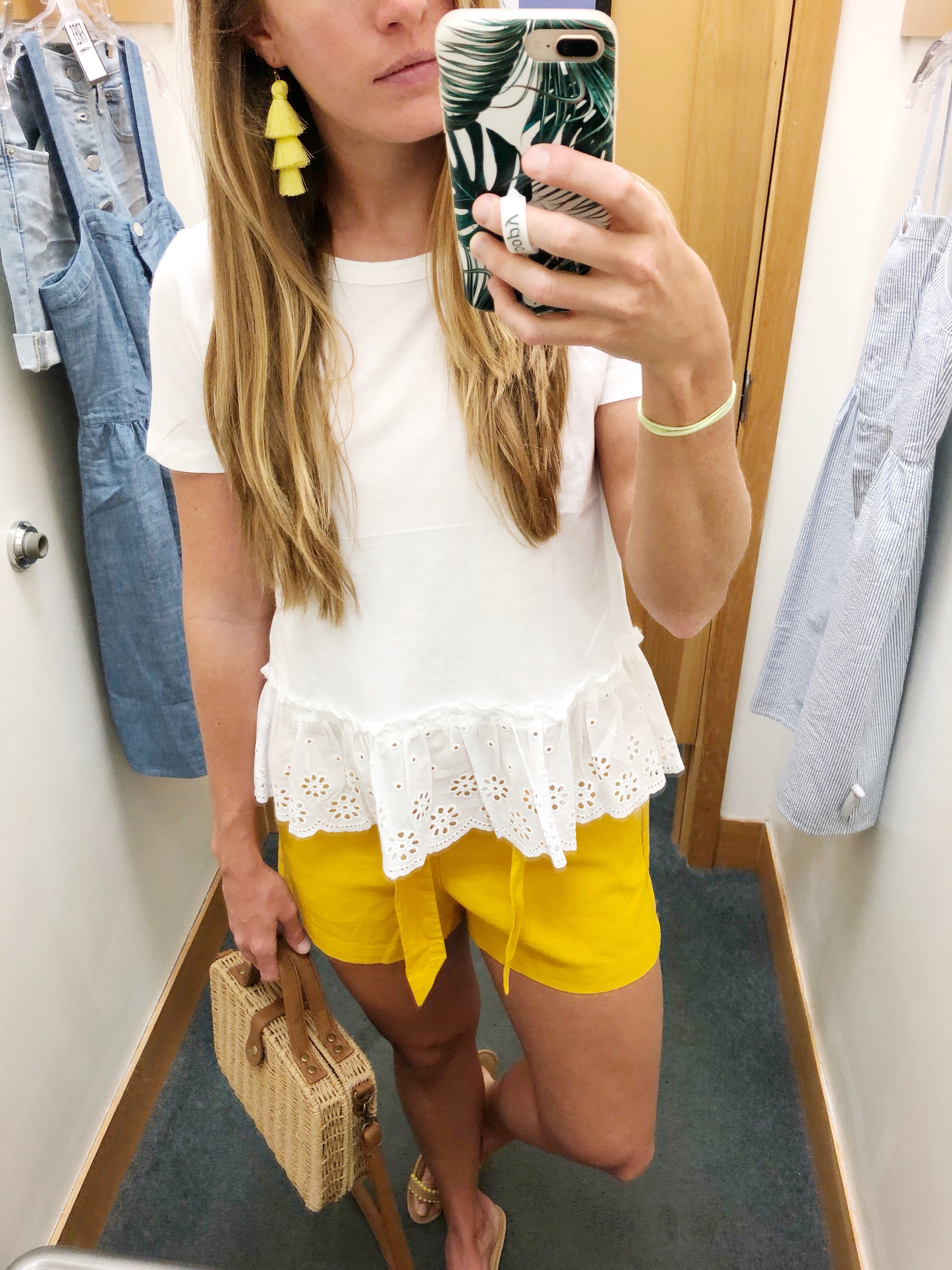 White Peplum Top J.Crew Factory / Sunshine Style - A Florida Fashion Blog