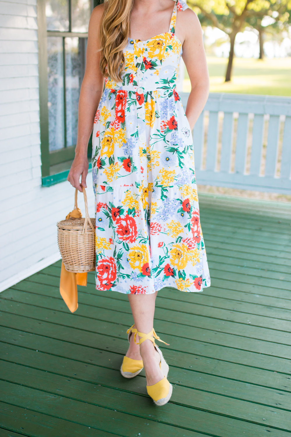 Floral Midi Dress for Summer - Sunshine Style