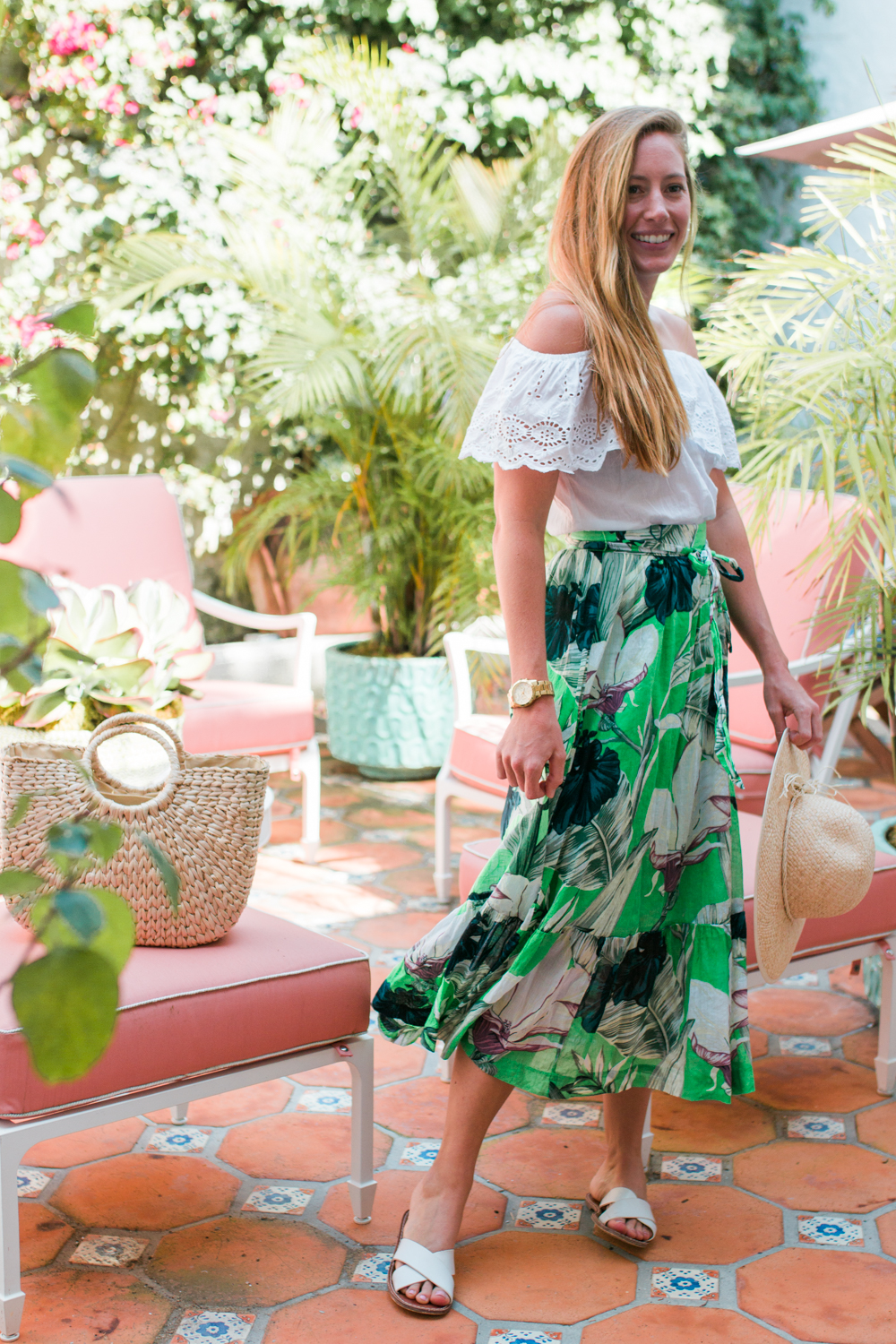 Tropical maxi outlet skirt