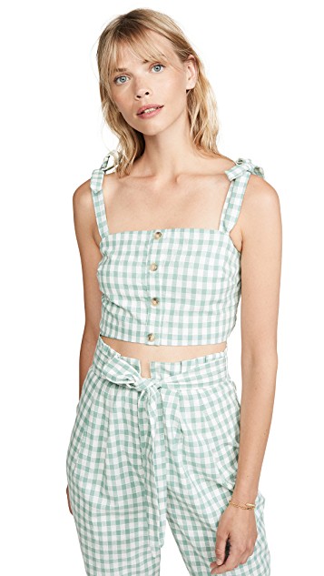 Green Gingham Top - Sunshine Style