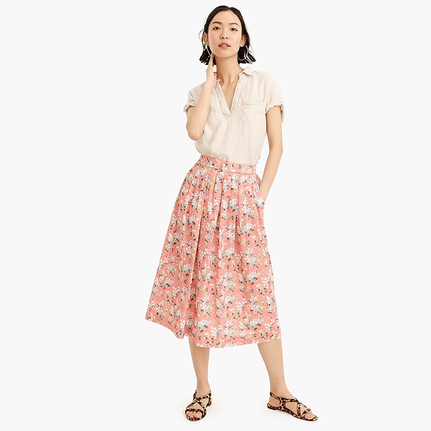 J crew cheap floral skirt