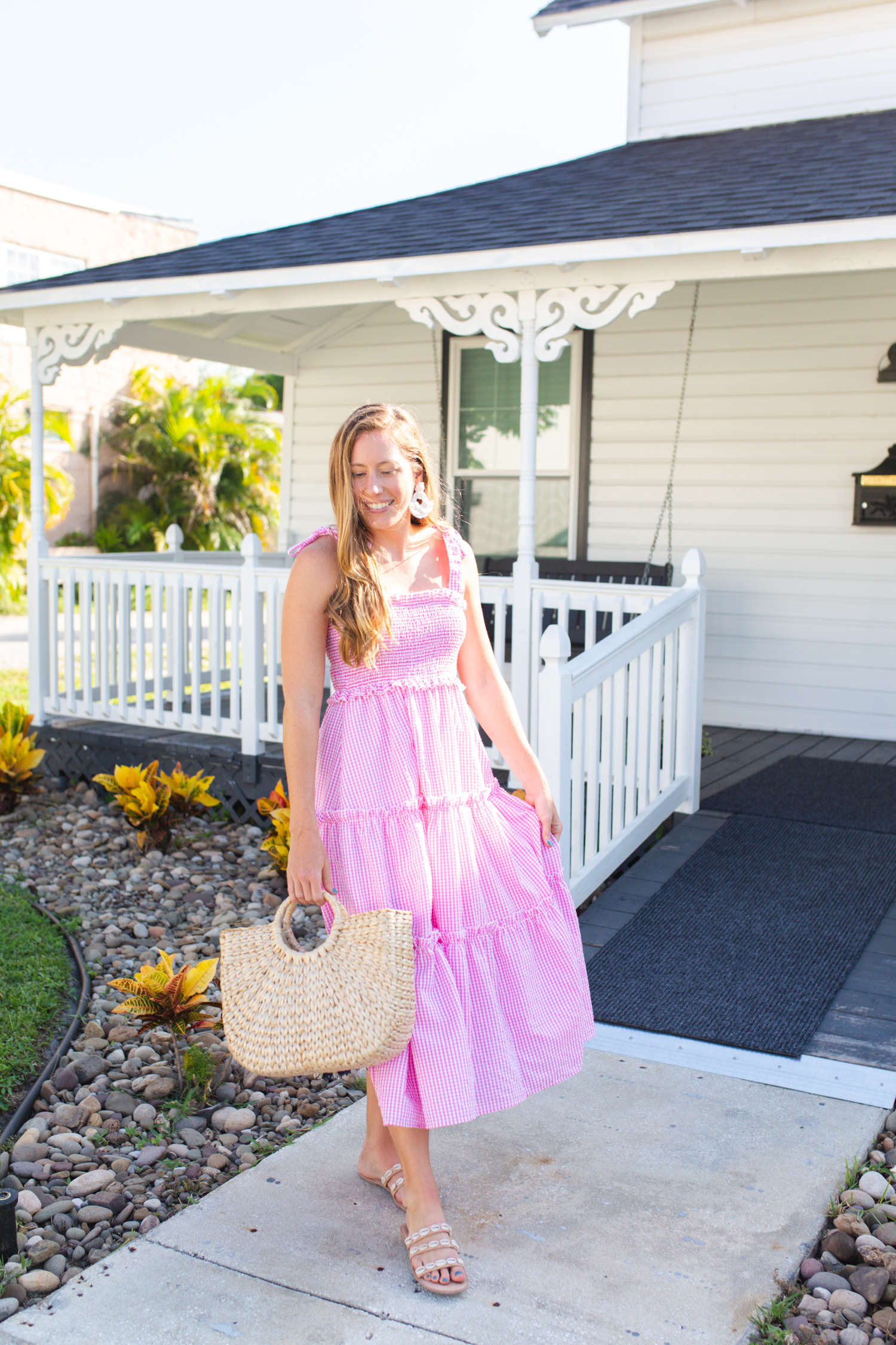 Gingham shop strap dress