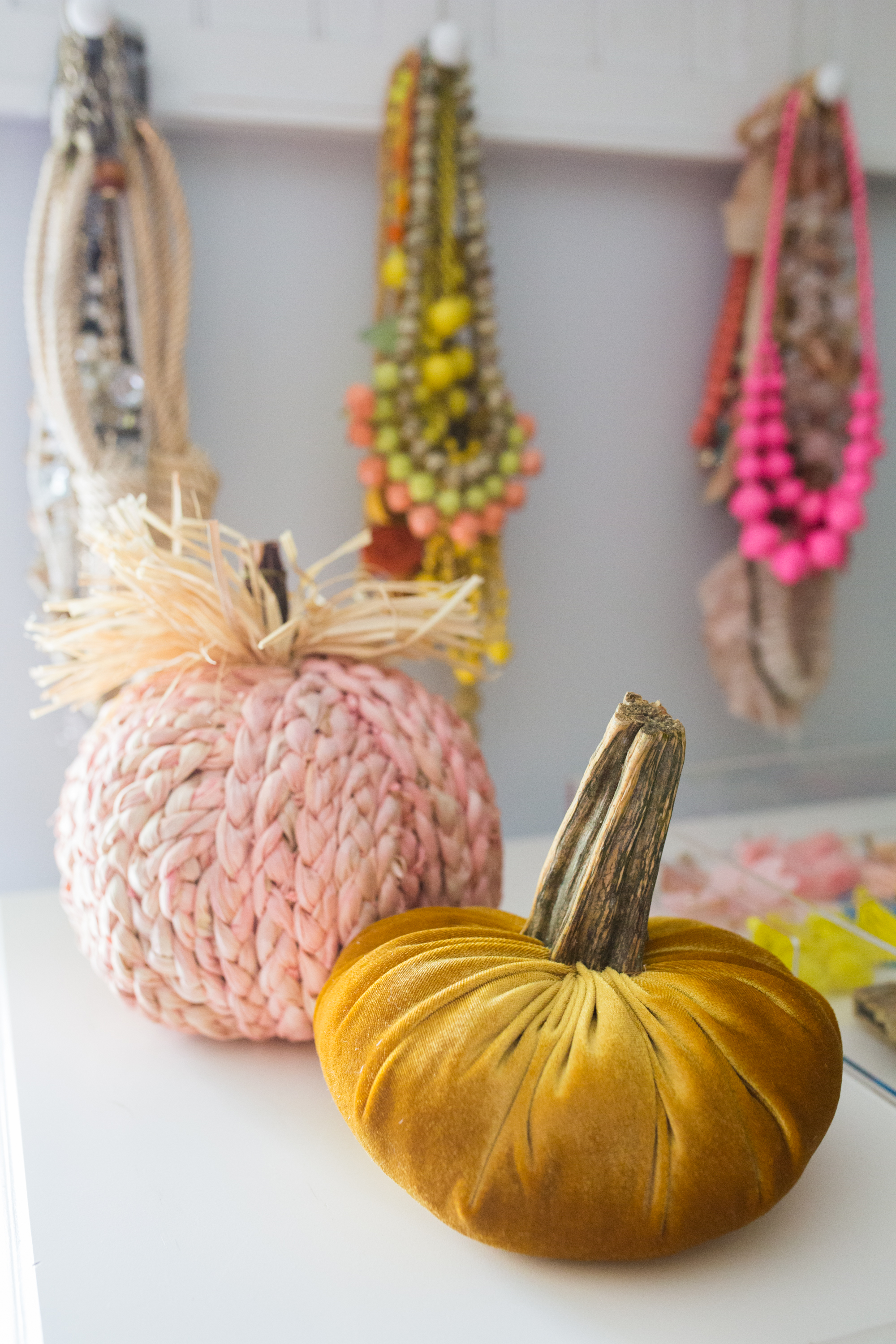 How to Make DIY Velvet Pumpkins / Fabric Pumpkin DIY Velvet / Decorating Ideas / DIY Fall Decorations / Autumn Decorating / Woven Pumpkin - Sunshine Style, A Florida based Fashion blog by Katie