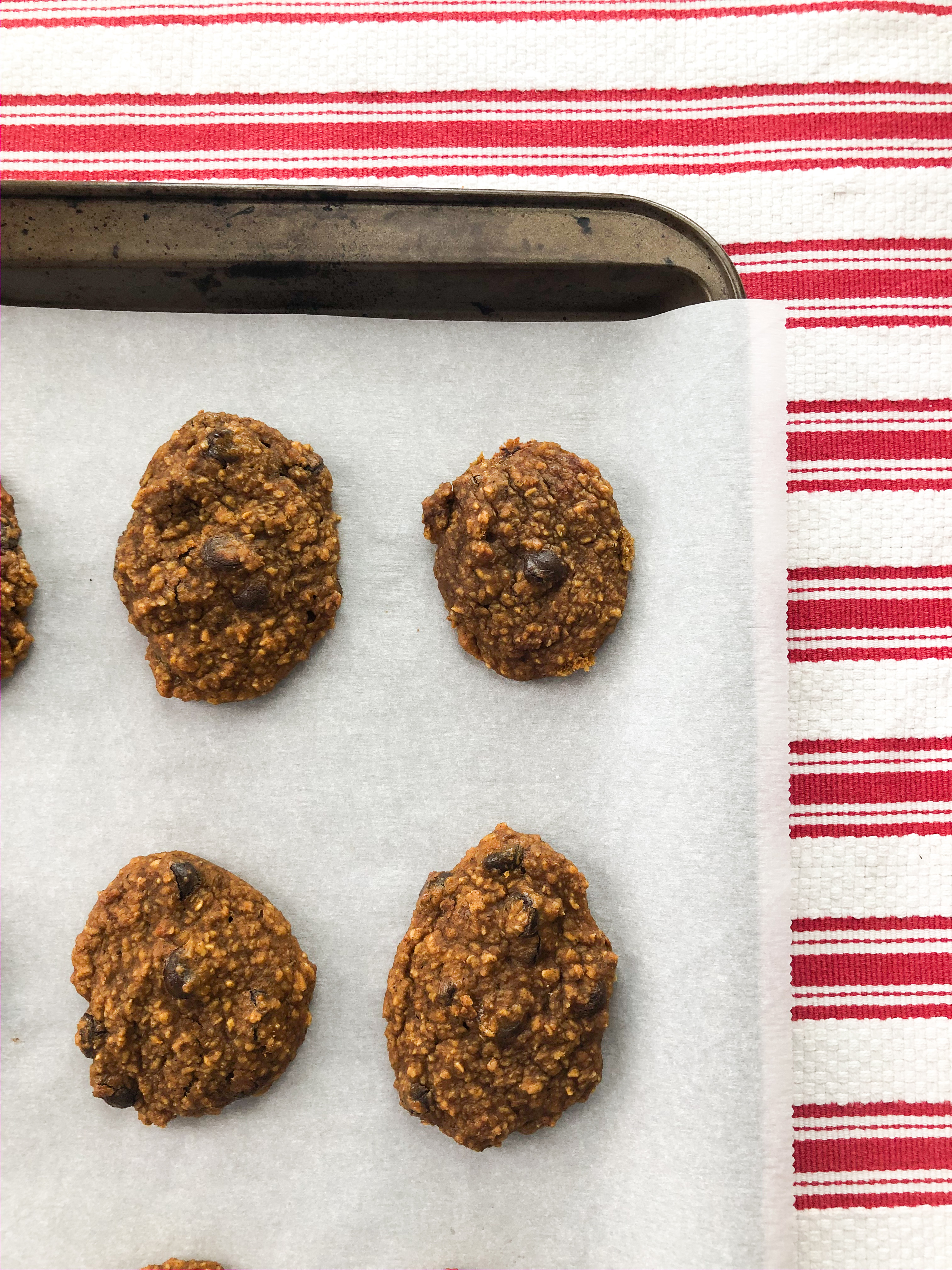 uncooked cookies in a pan from Pumpkin Cookie Recipe
