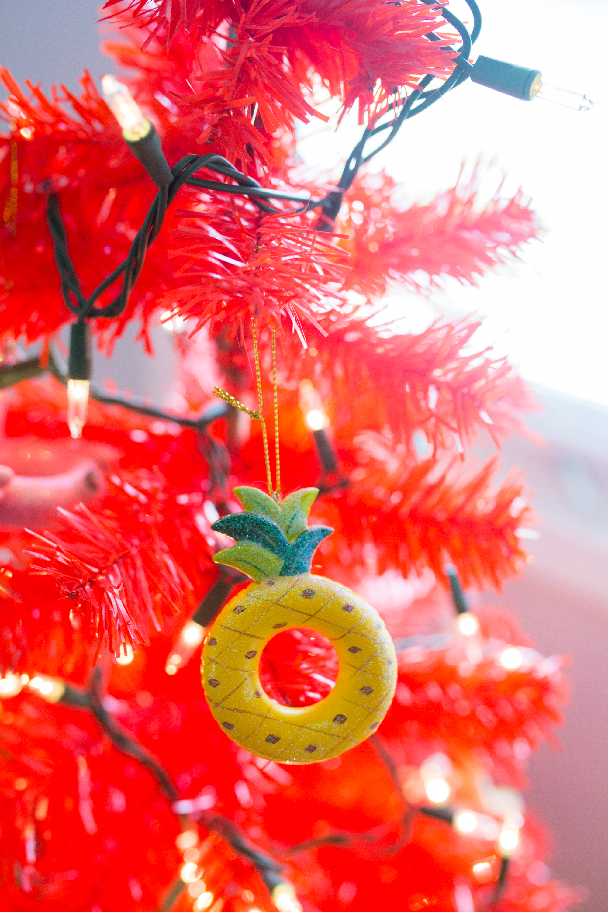 tropical pineapple christmas tree ornament 