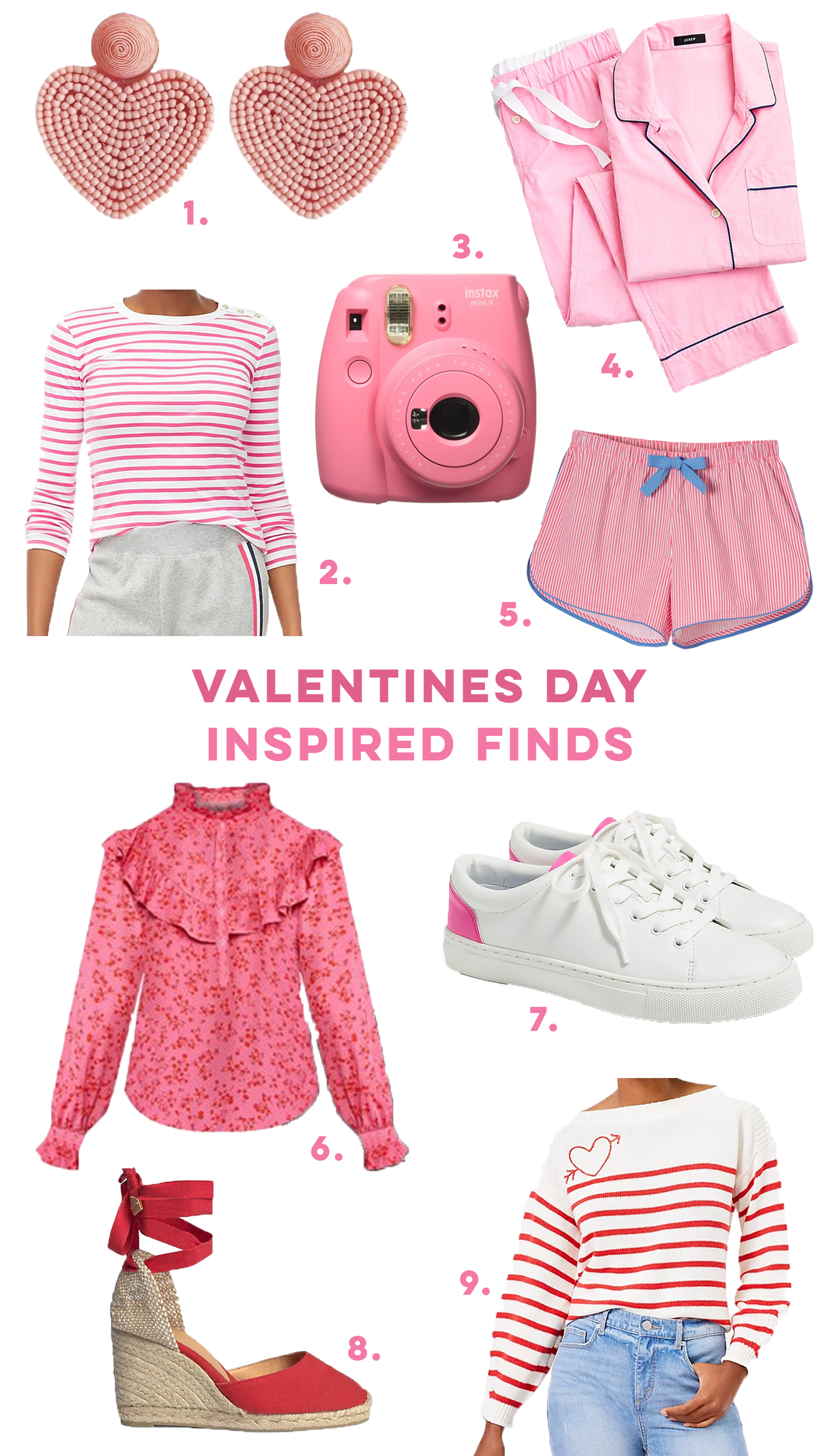 collage of valentines day finds Finds in pink