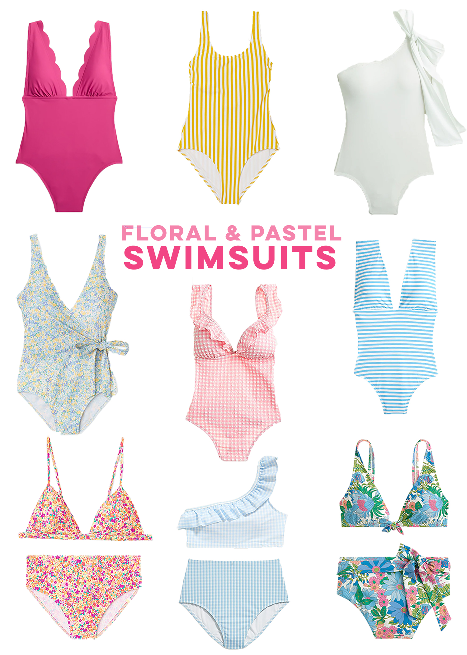 Floral and Pastel Swimsuits for Spring Break Sunshine Style