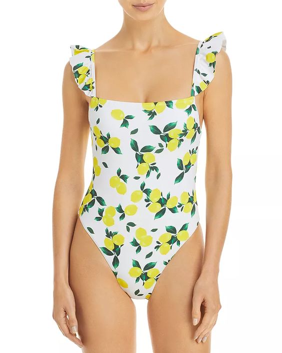 one piece bathing suite is one of 
 the best Citrus Print Pieces  