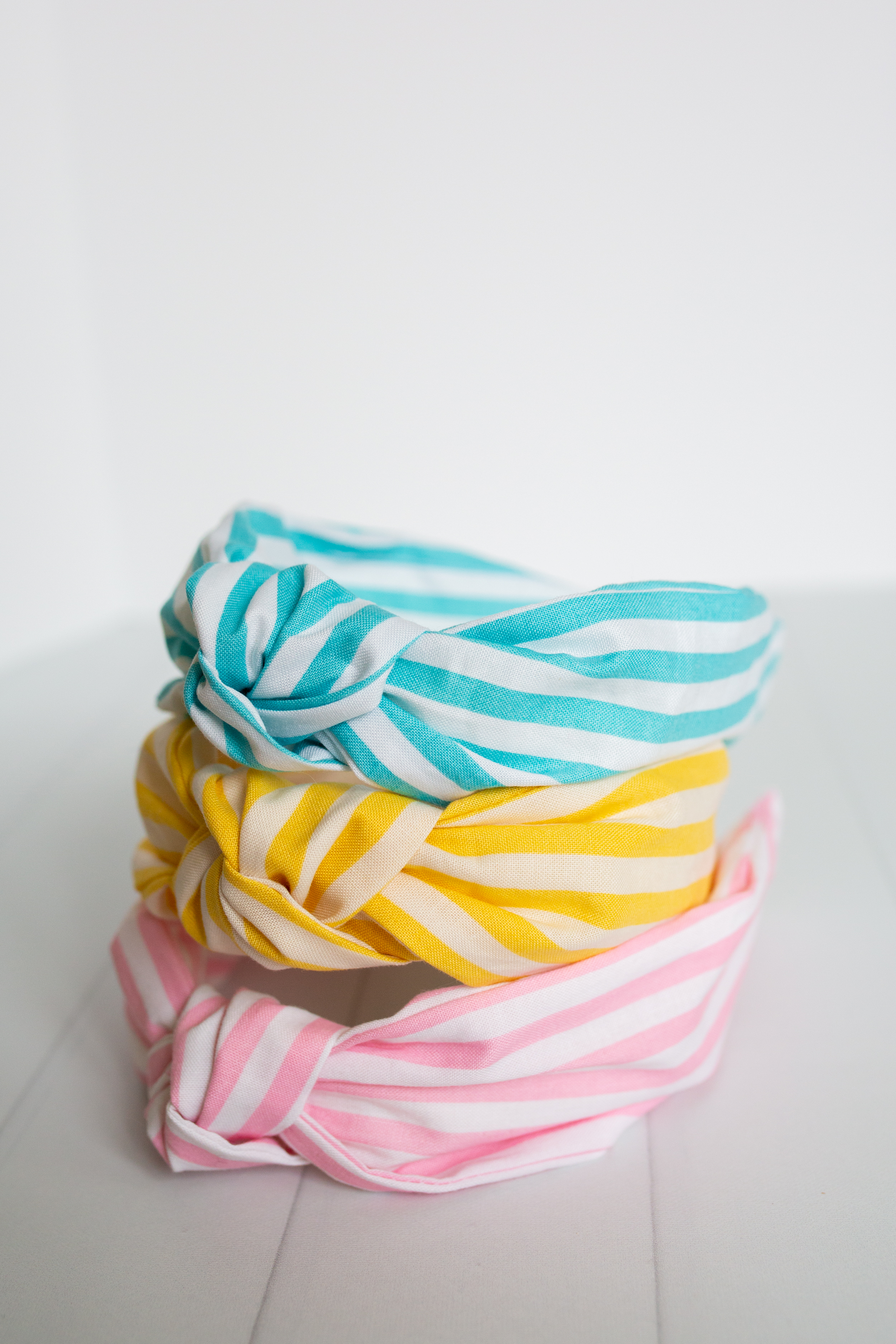 stack of pastel heabands