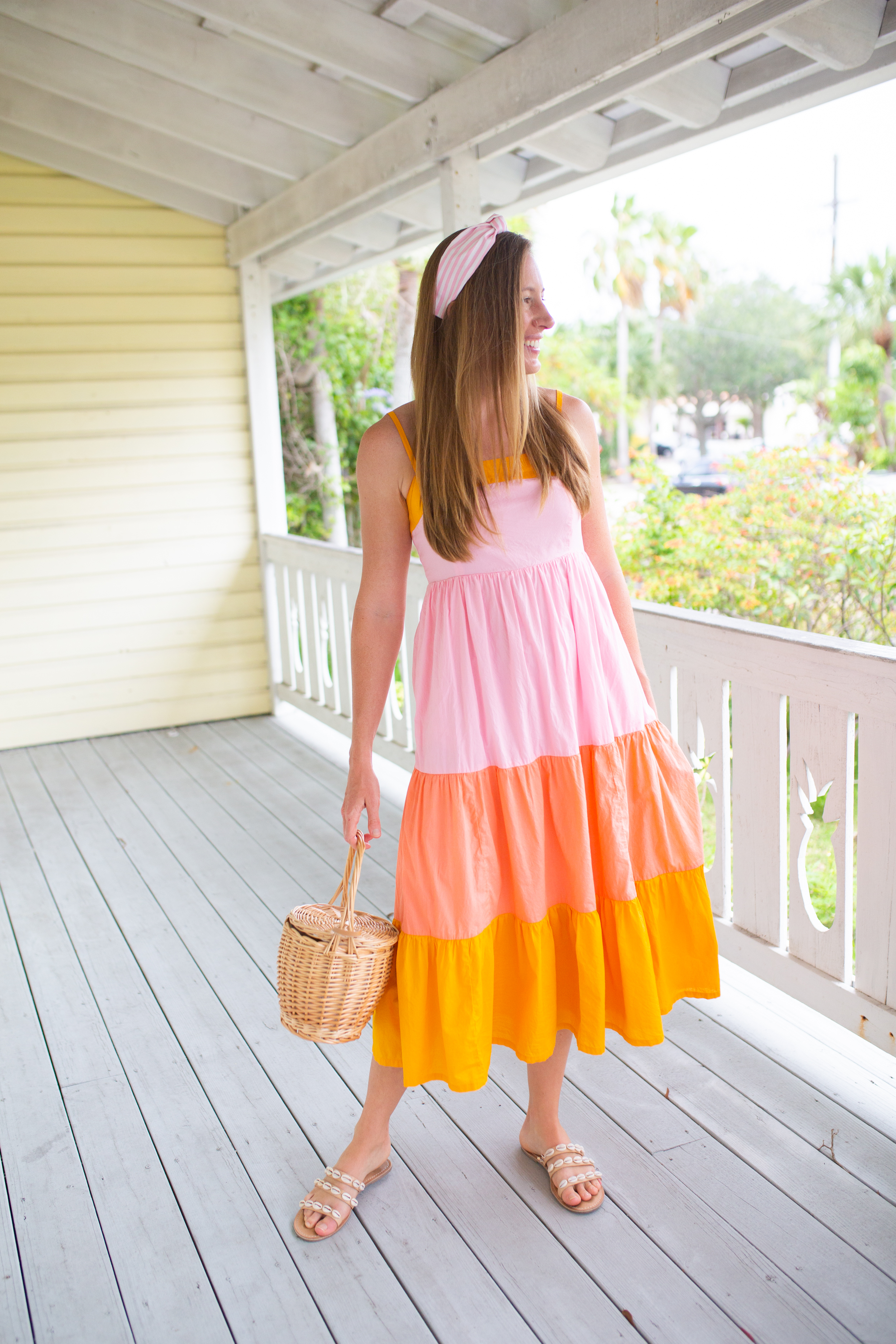 woman wearing pastel colored Sundresses Under $50