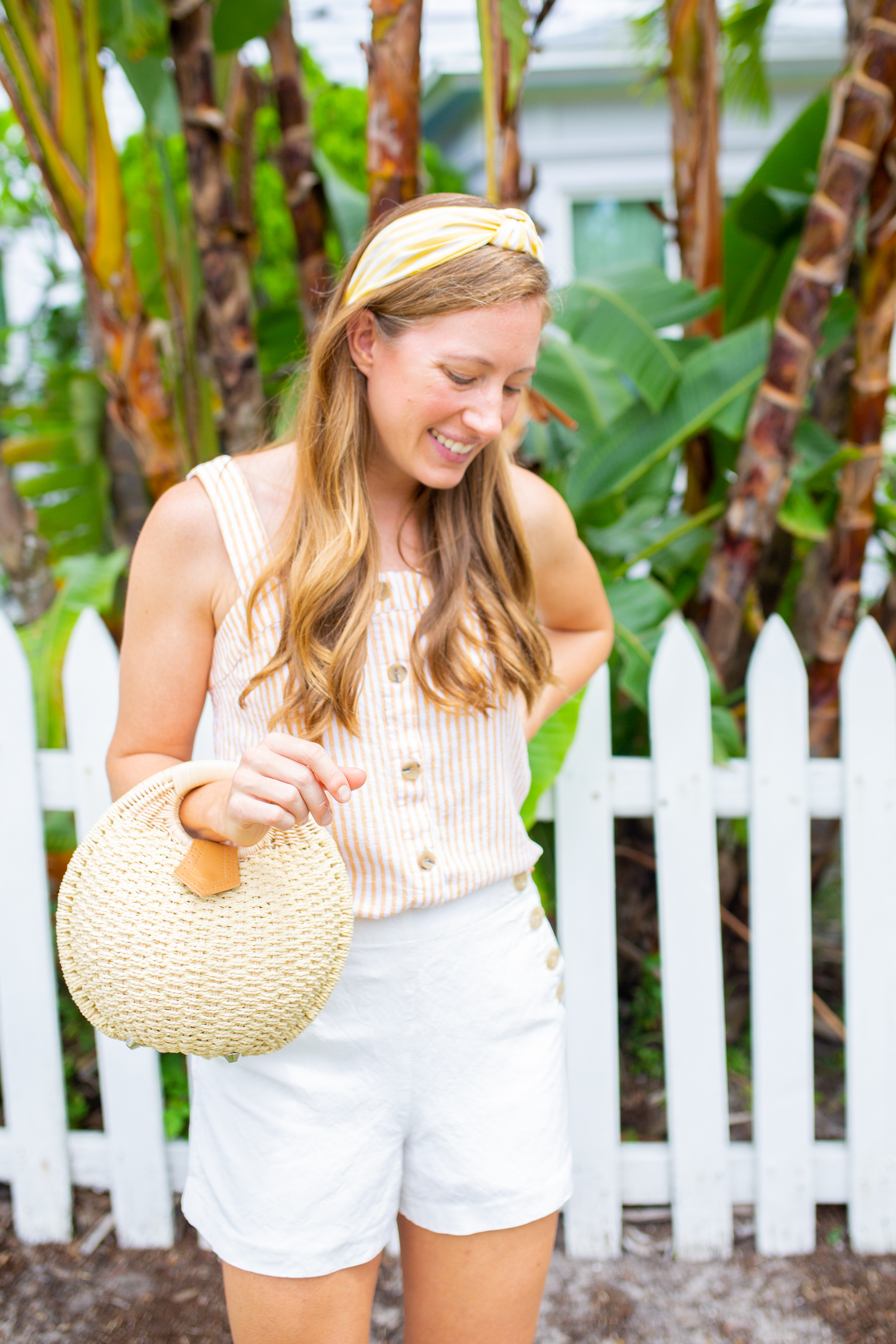 woman wearing Lightweight Tops for Summer and headband 