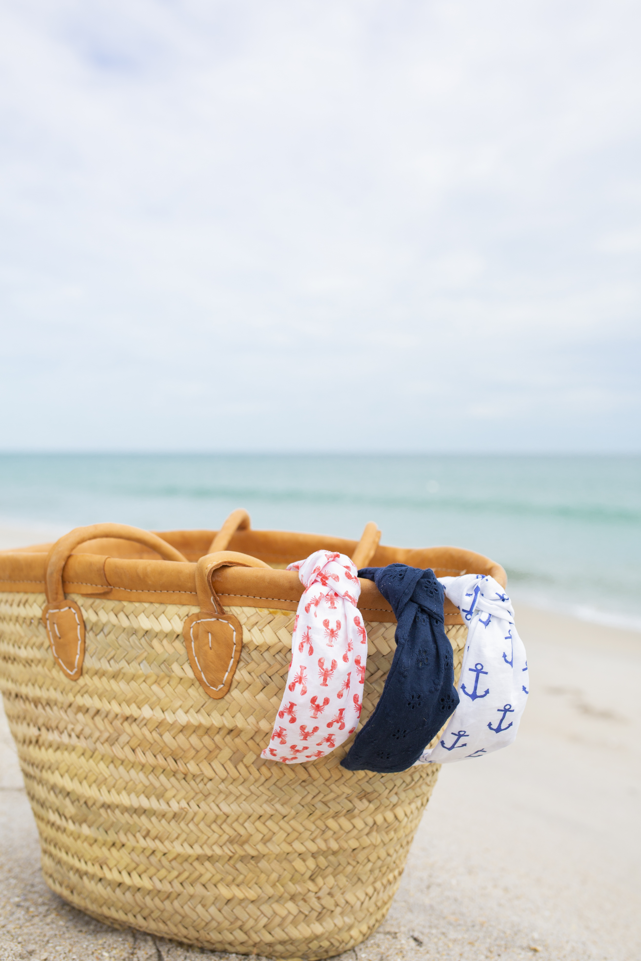 headbands hanging on a bag