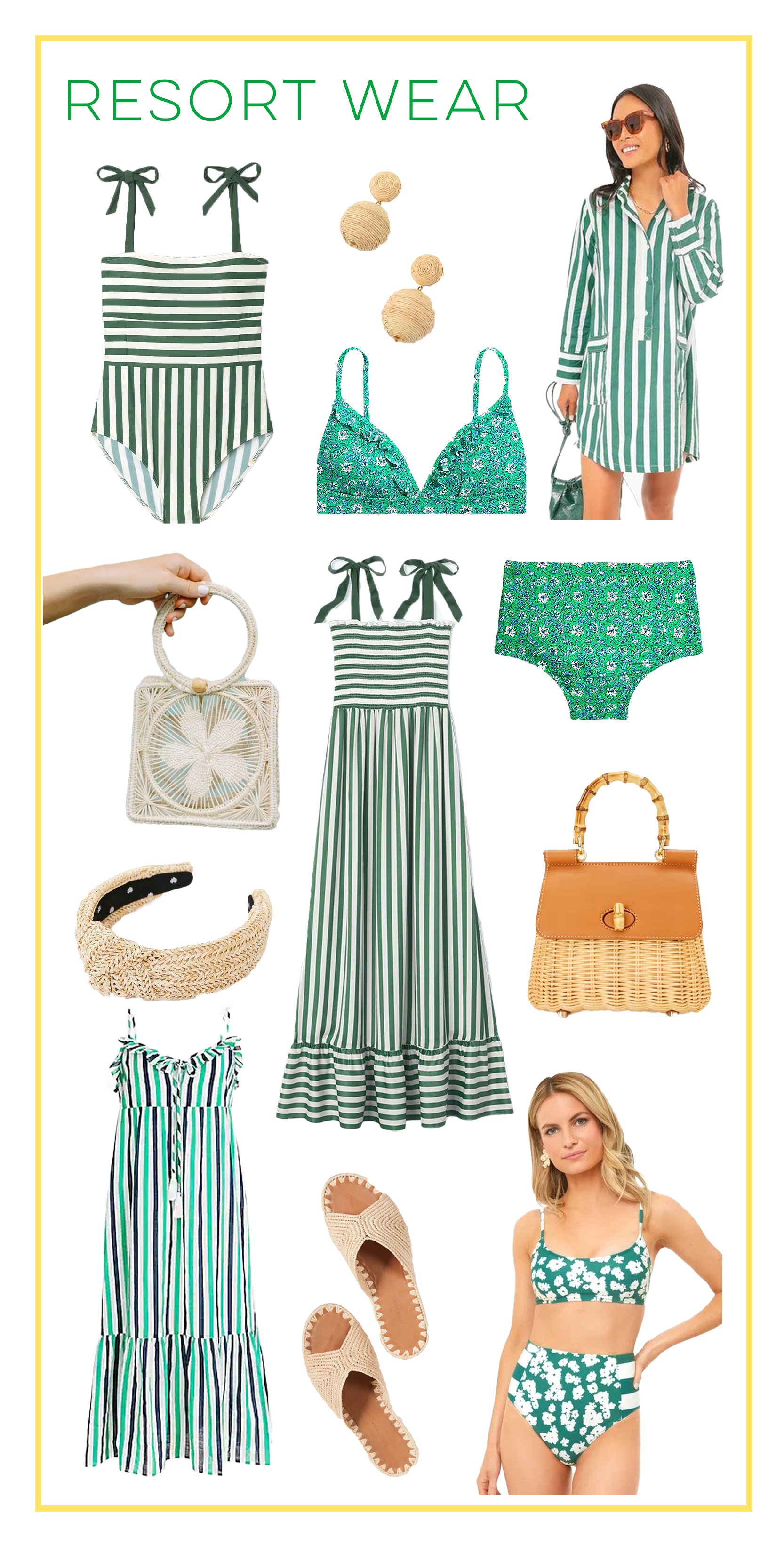 collage of Green Resort Wear Edit