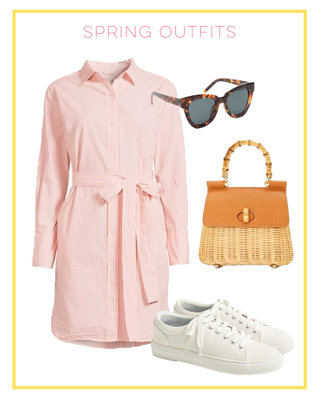 pink and white Early Spring Outfit Ideas
