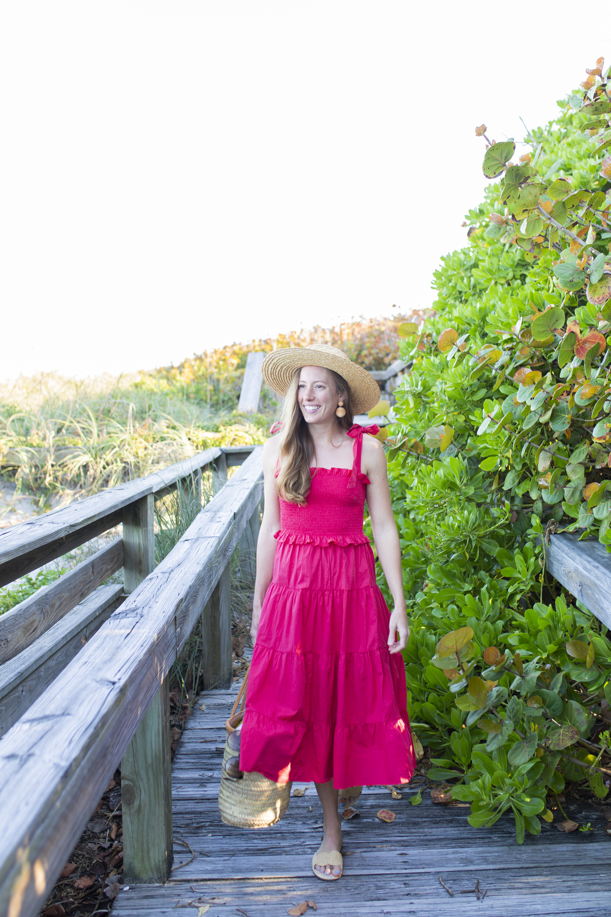 woman in pink dress and Spring and Summer Sandals