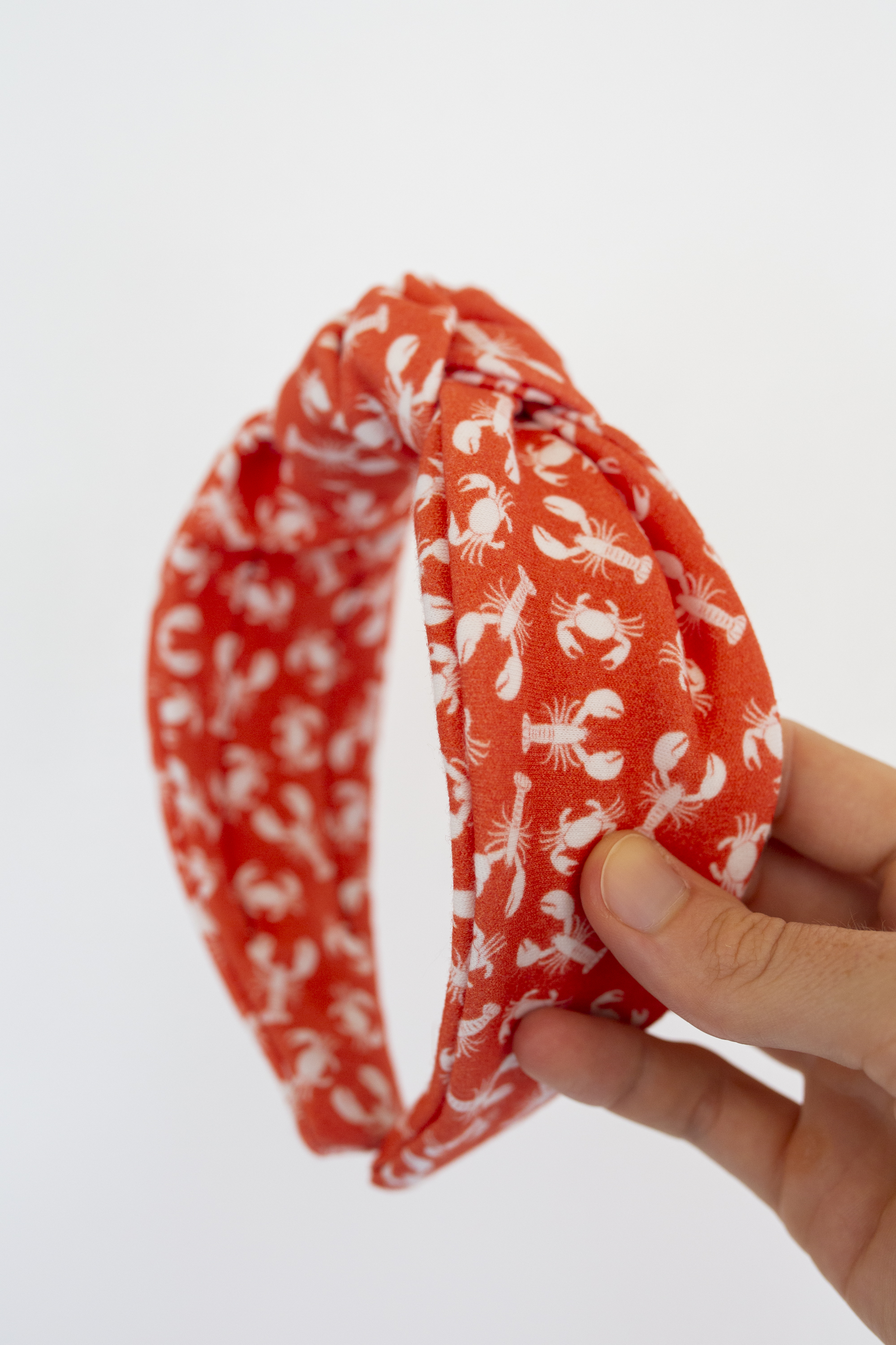 Lobster and crab red knot headband 